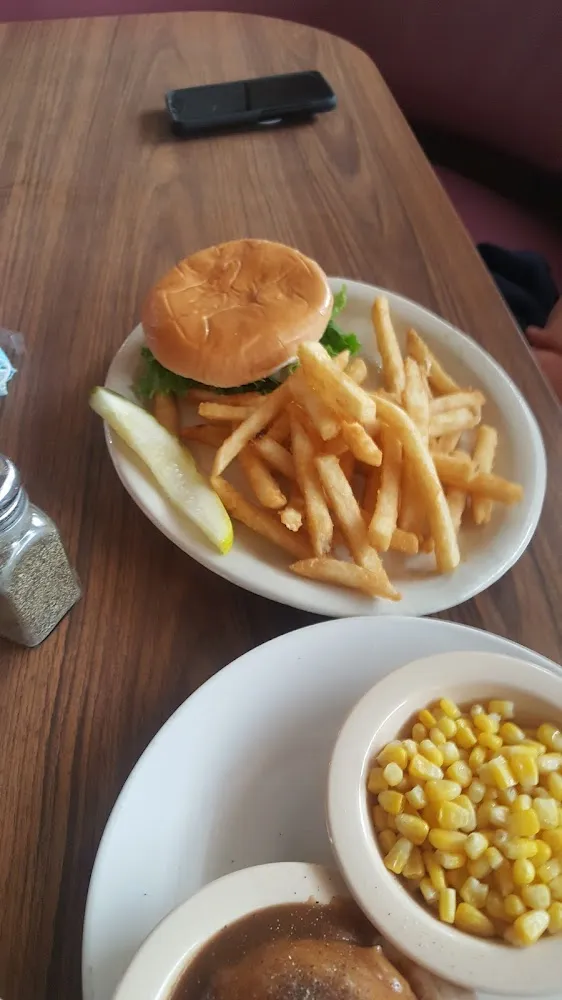Cheese Burger and Fries