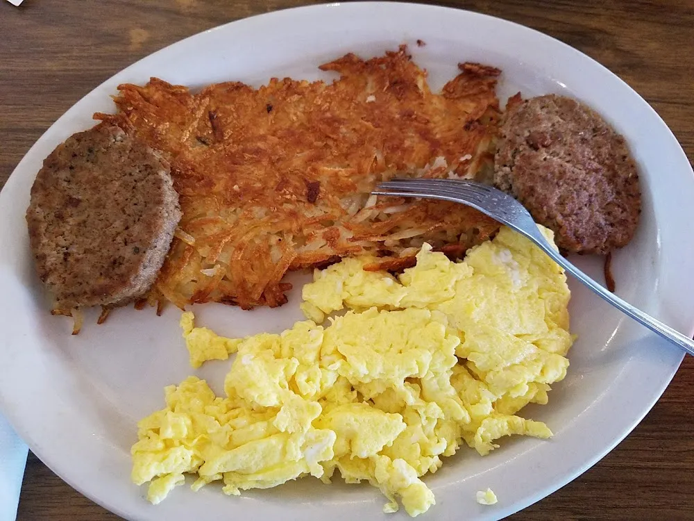 Eggs Turkey Sausage and Hashbrowns