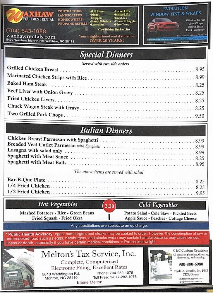 Knife & Fork Restaurant Menu image 2
