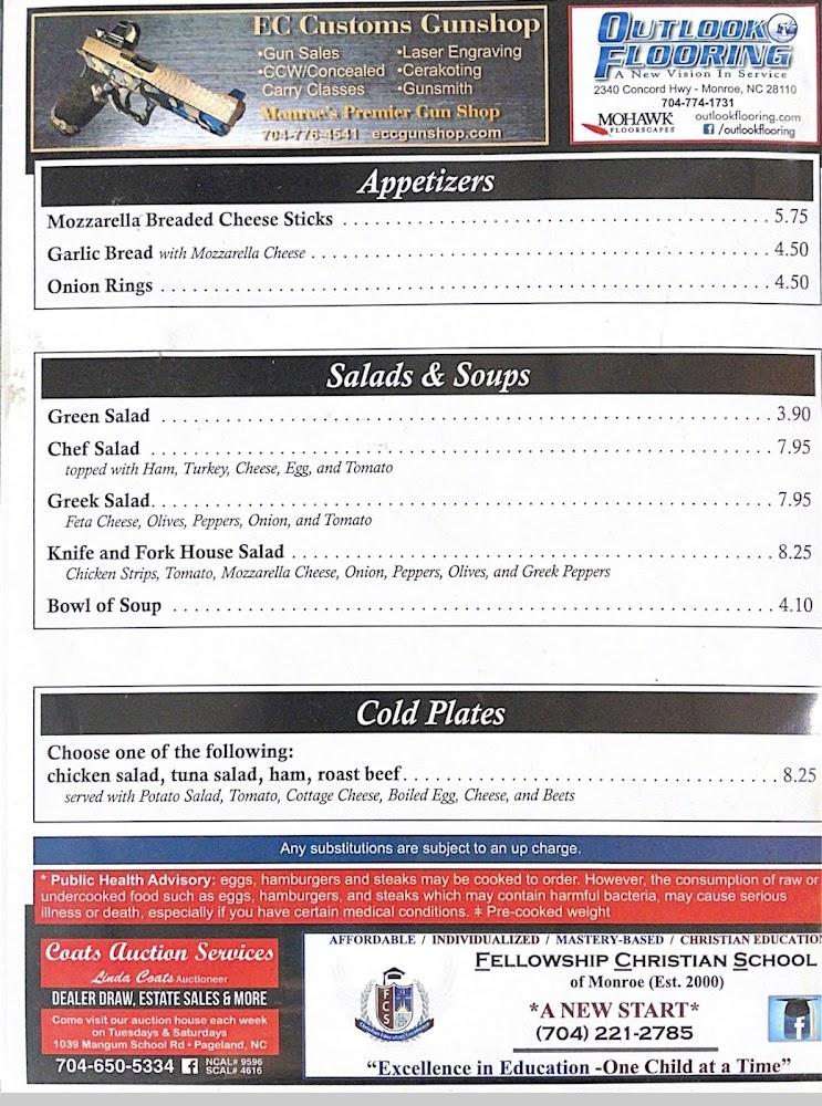 Knife & Fork Restaurant Menu image 3